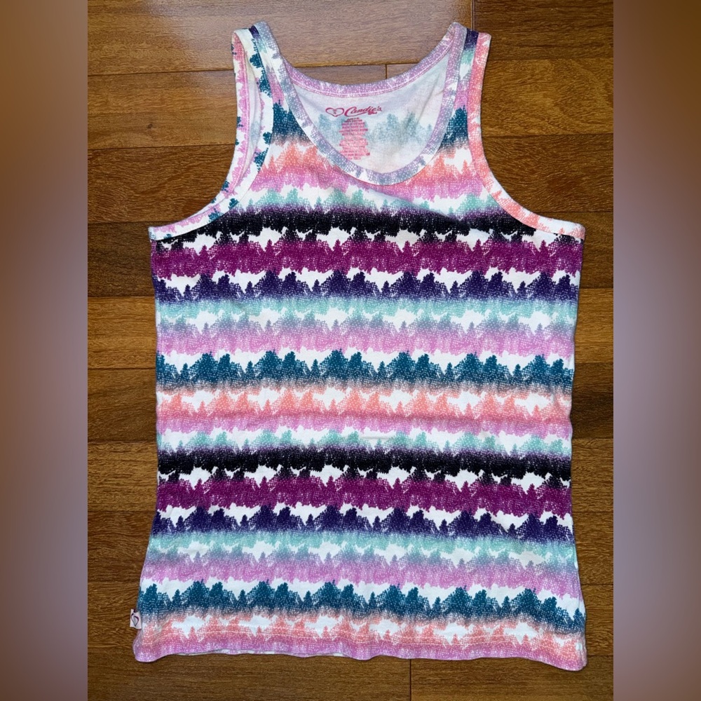 Candie's Multicolor Striped Kids Tank Top